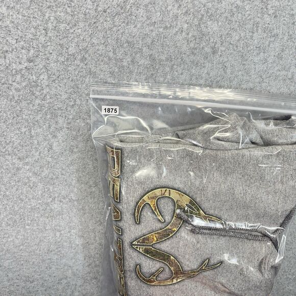 Realtree Xtra Camo Spellout Hoodie Men’s 2XL Grey Jerzees Pullover Sweatshirt - Picture 8 of 8